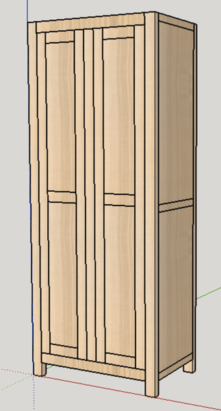 Placard à skis - plan sketchup