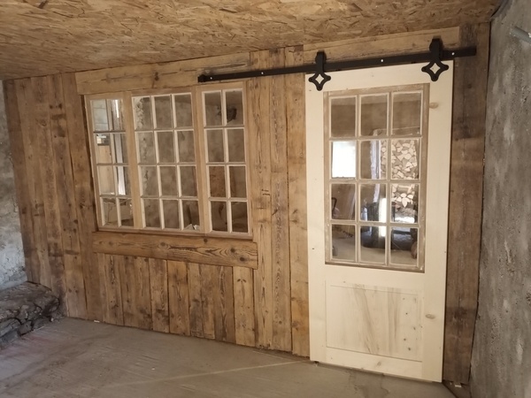 Cloison et porte upcycling