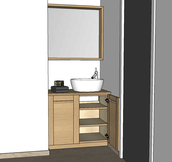 Petit meuble lave main