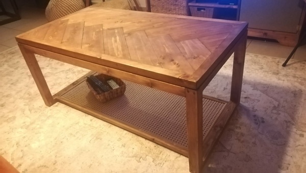 TABLE BASSE BATON ROMPU / CANNAGE