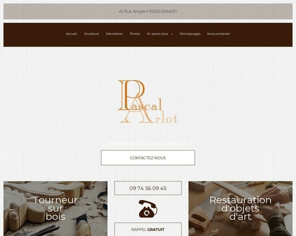 Pascal Arlot, sculpteur et tourneur