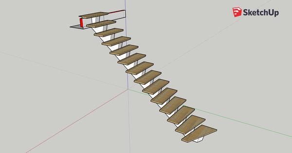 Escalier limon central