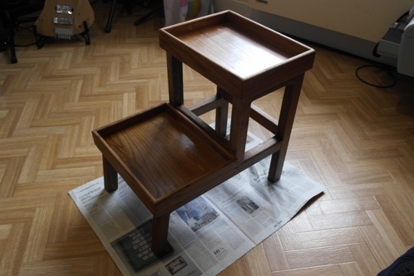 Étagère porte plantes 100 % en orme