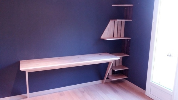 Ensemble bureau étagère