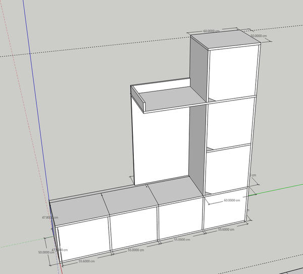 Meuble entrée porte-manteau CP 22mm