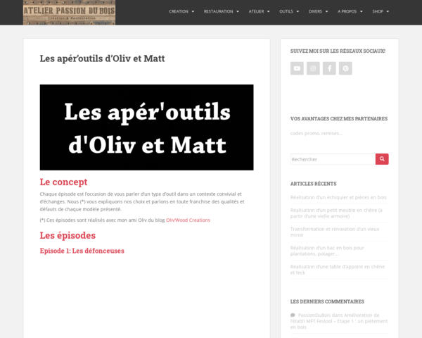 Les apér’outils d’Oliv et Matt