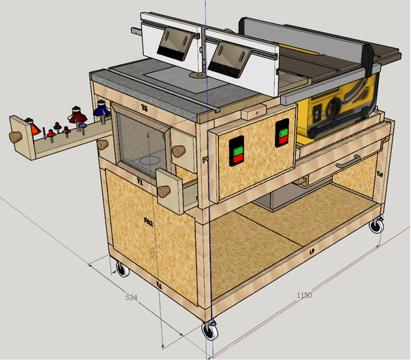 Meuble pour triton tra001 et dw745