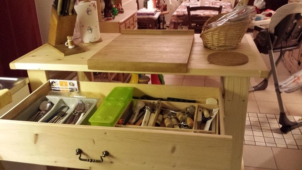 Plan de travail mobile pour cuisine