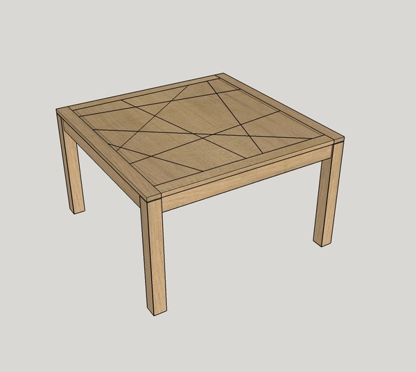 Une table carrée extensible