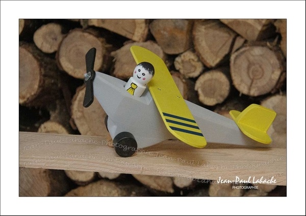 Petits avion en bois jouet