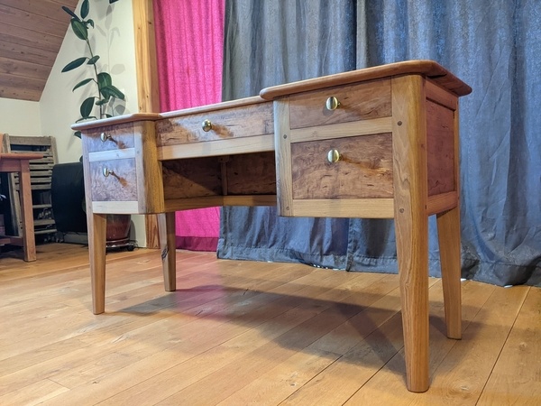 Coiffeuse bureau en poirier, robinier et frêne