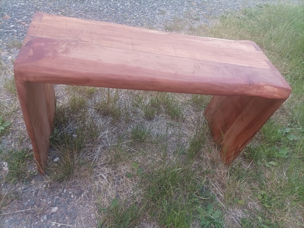 Banc en poirier et placages