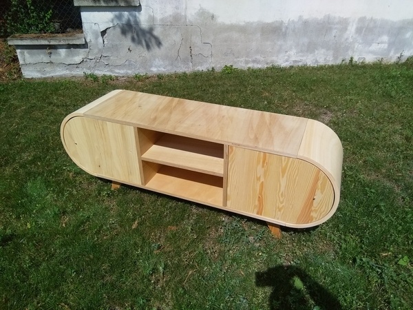 Un meuble télé tout arrondi
