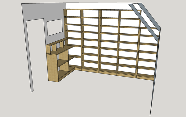 Bibliothèque chêne