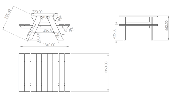 Plan d'ensemble de la table à sable