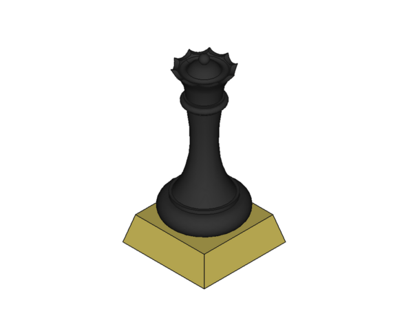 Une pièce d'échec en trophée.