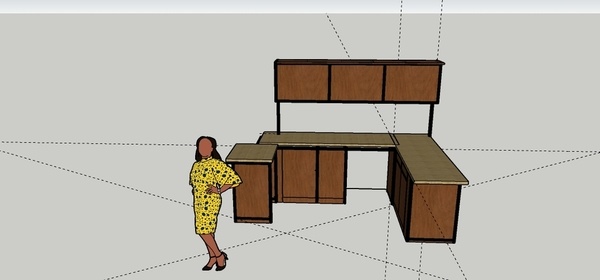 Cuisine ossature acier et habillage bois