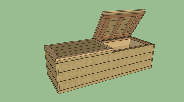 Plan coffre de jardin