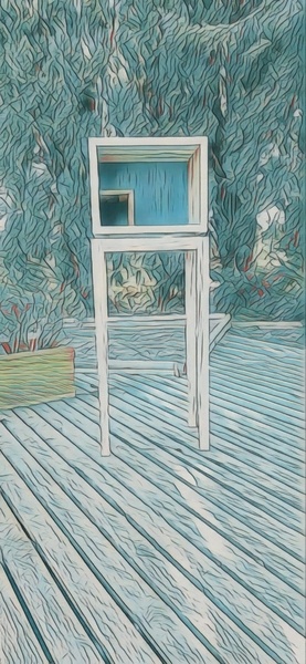 Essai de meuble cabinet pieds gainés