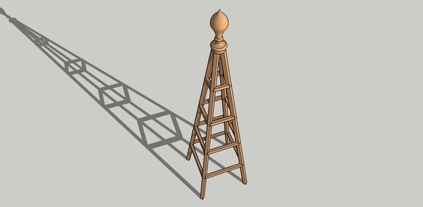 Pyramide support de rosier ou clématite