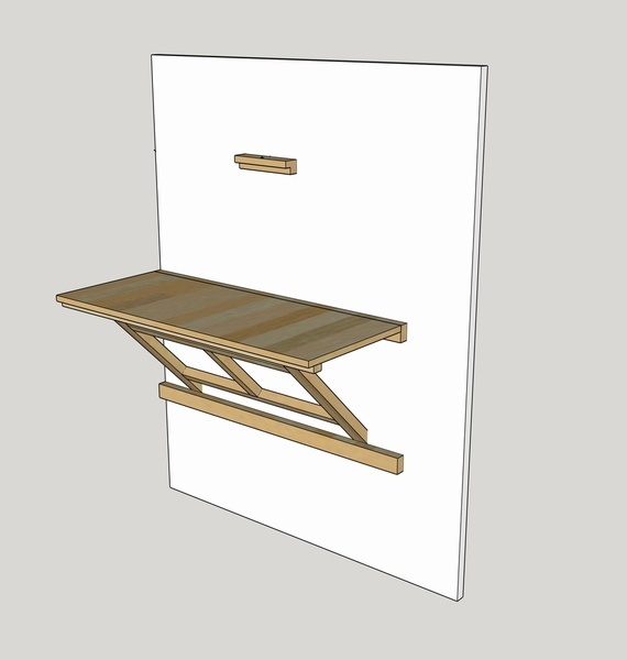 Table murale escamotable