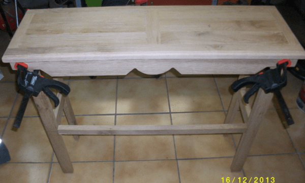 Console de couloir chene massif