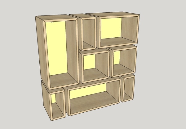 Bibliothèque en cubes