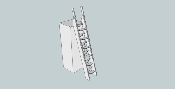 Echelle de meunier à pas Japonais