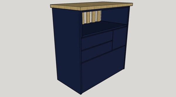 Meuble MDF Laqué et chêne