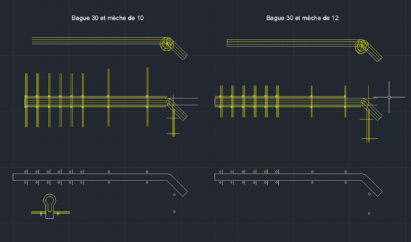 Gabarit raccord plan de travail