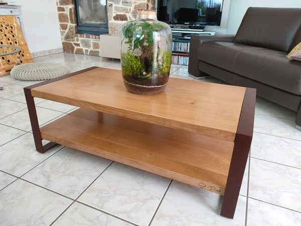 Table basse (bois métal)