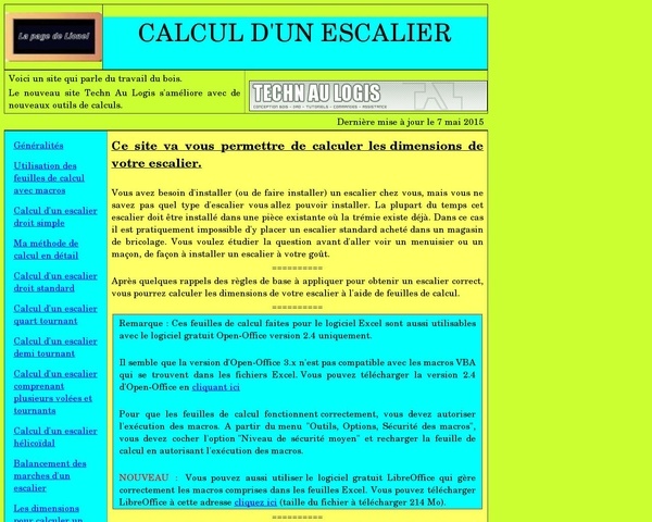 Calcul d'un escalier