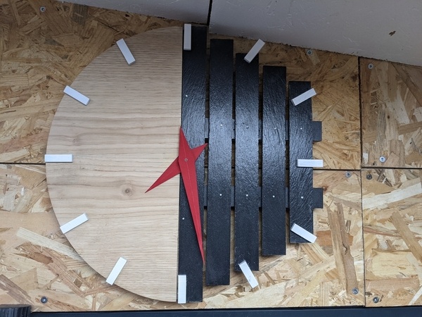 Horloge Bois et Ardoise