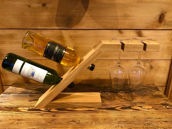 Porte bouteille chêne massif