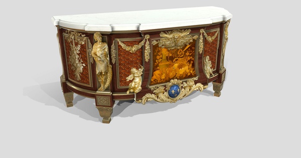 Modélisation 3D de commodes de Jean-Henri Riesener