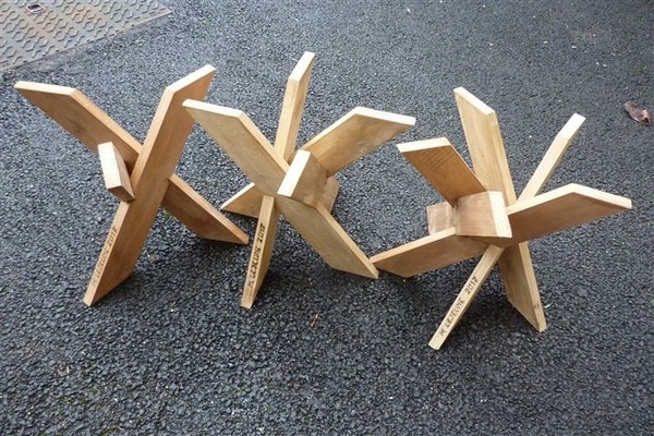 Pietements ajourés recoproques à 50 degrès