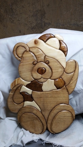 Teddy l'ours intarsia