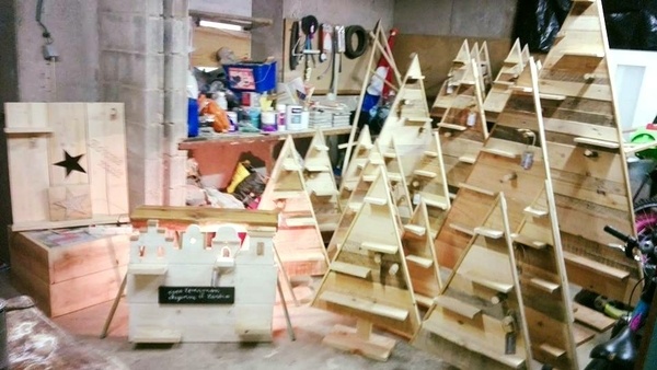 Sapins de Hiver en bois de recuperation