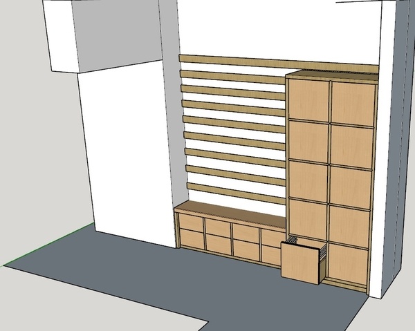 Meubles d'entree (banc et colonne)