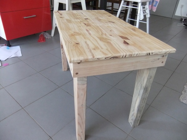 Table basse en recup, pour creche de noël