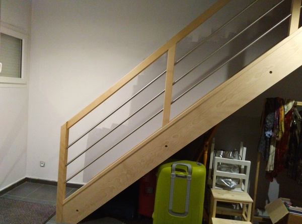 Escalier droit avec contremarche