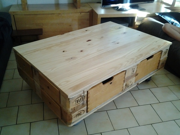 Table basse en palette