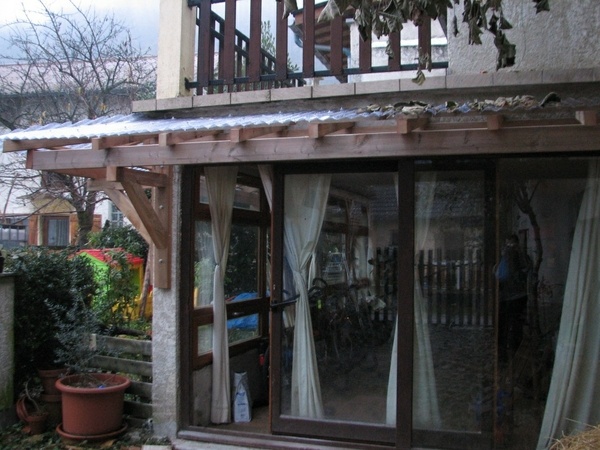 du coup, la baie vitrée est au sec