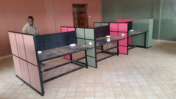 Meuble bureau partagé et modulable