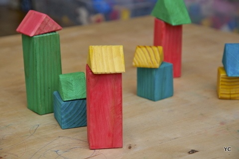 Jeu de construction en bois