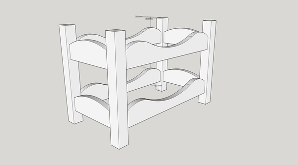 Lit superposé pour poupée