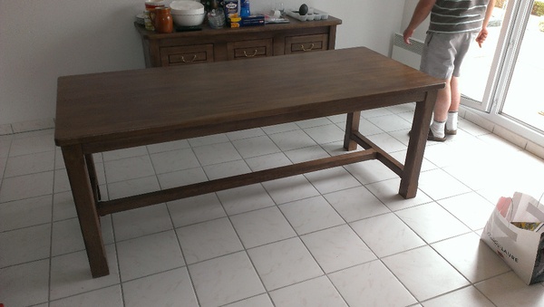 Table en laméllé collé chêne