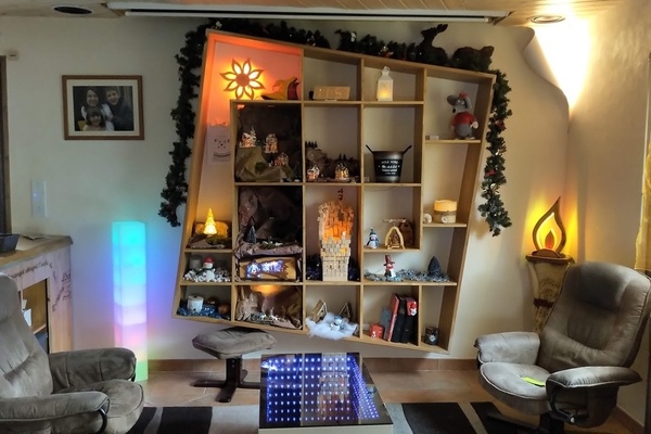 "lampathèque" installée pour les fêtes de Noel.