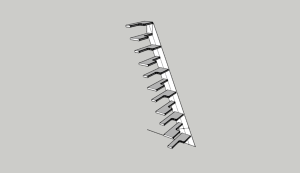 Escalier à pas Japonais