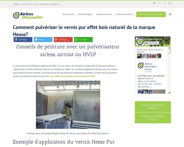 Pulvériser le vernis pur effet bois naturel de la marque Hesse